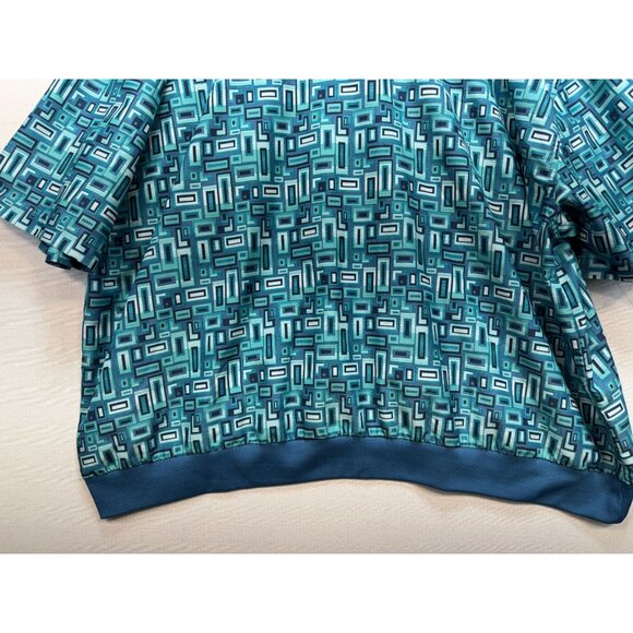 Irvine Park Mens Short Sleeve Henley Shirt Size  4XL Retro Geometric Casual Y2K - Picture 8 of 9